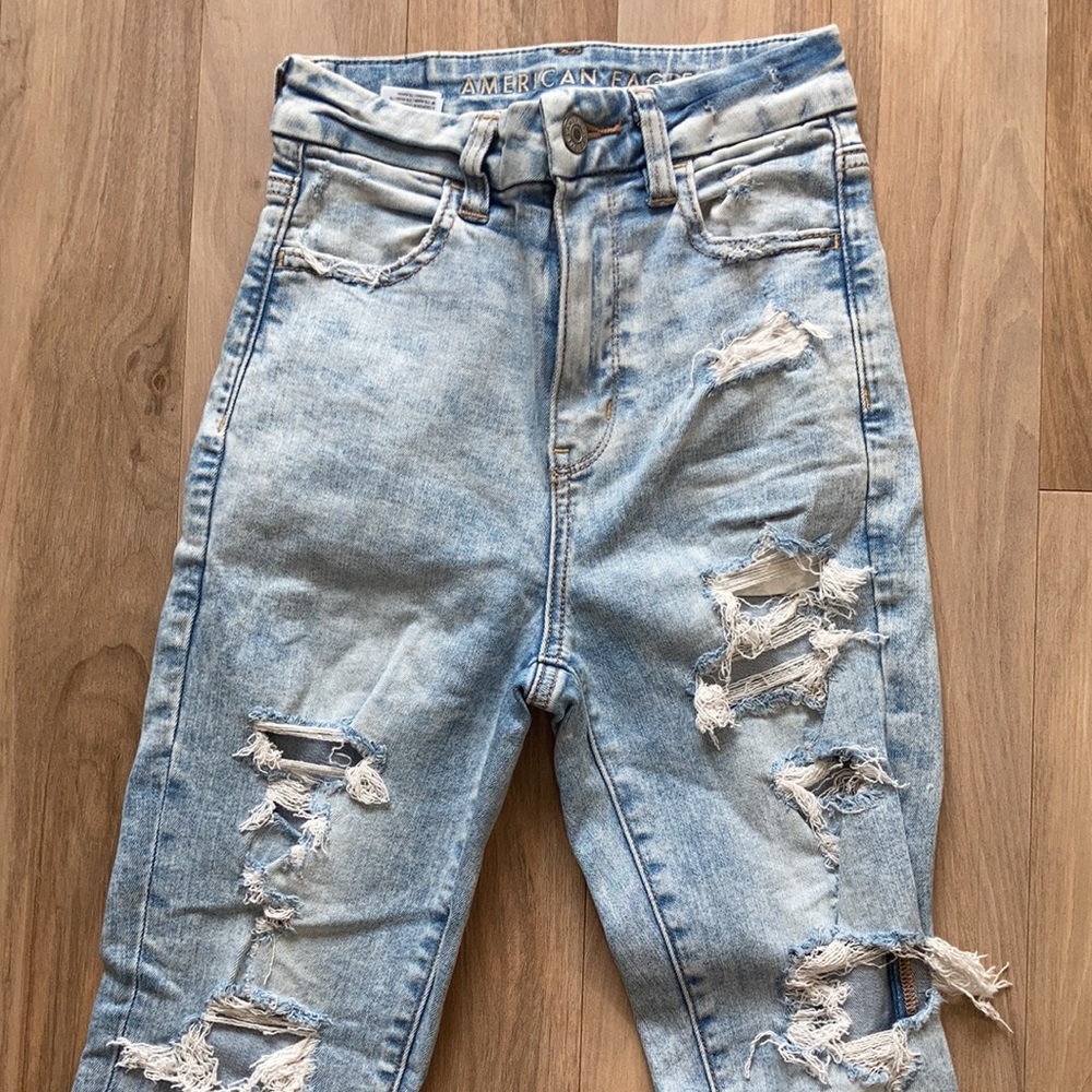 American Eagle Curvy super high rise jegging next level stretch size 00 short - Picture 8 of 17